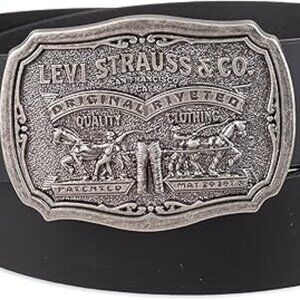 Men's Levi's Belt with Big Silver Belt Buckle Size 36